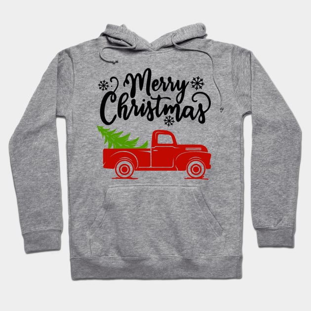 Funny Christmas shirt, Merry Christmas vintage truck, Christmas tree truck, Classic truck, Xmas tree, Old farm truck Hoodie by Sapfo